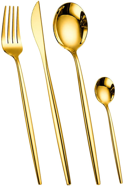 Gold Royal Cutlery Set Slim Design