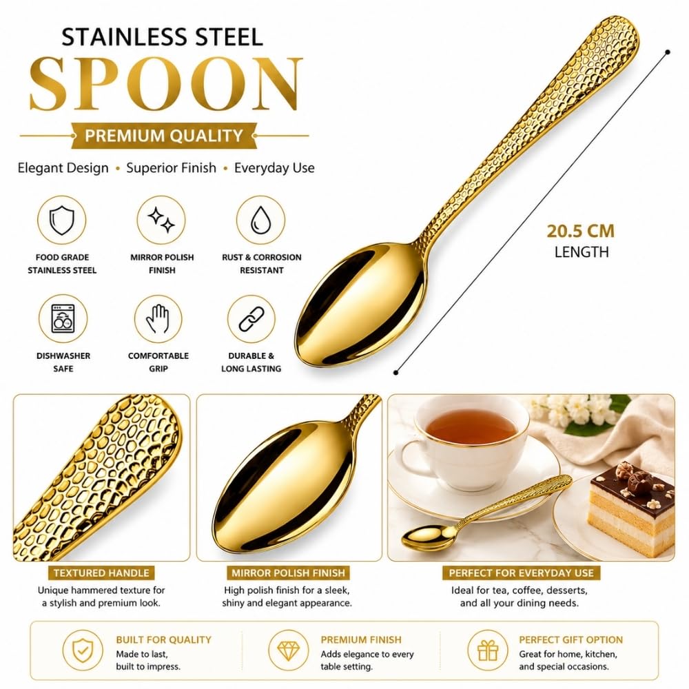 Manishaware Hammered Stainless Steel Cutlery Set