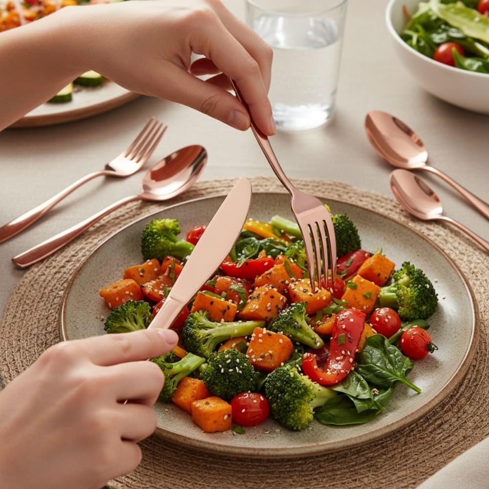 Rosegold Premium Cutlery Set Mirror Design
