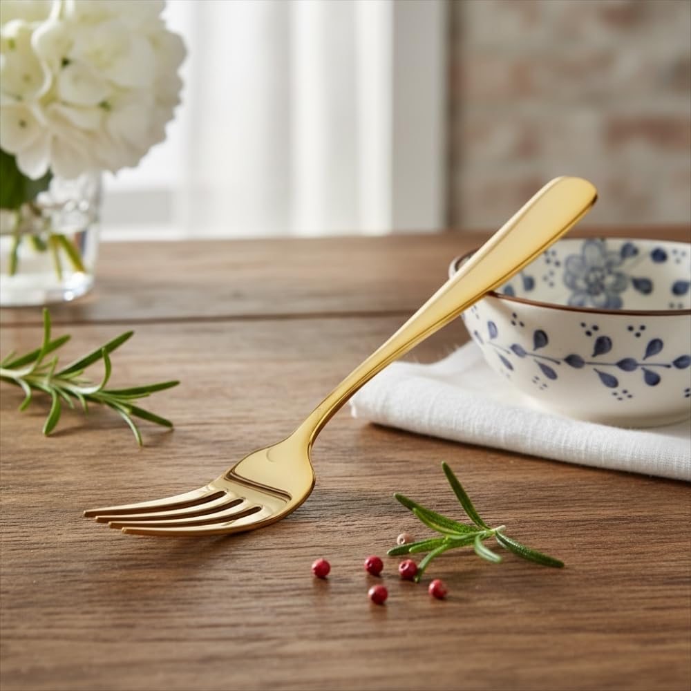 Gold Dinner Fork Mirror Design