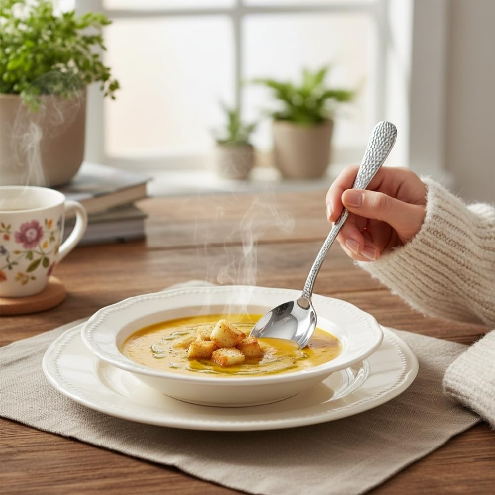 Manishaware Hammered Stainless Steel Cutlery Set