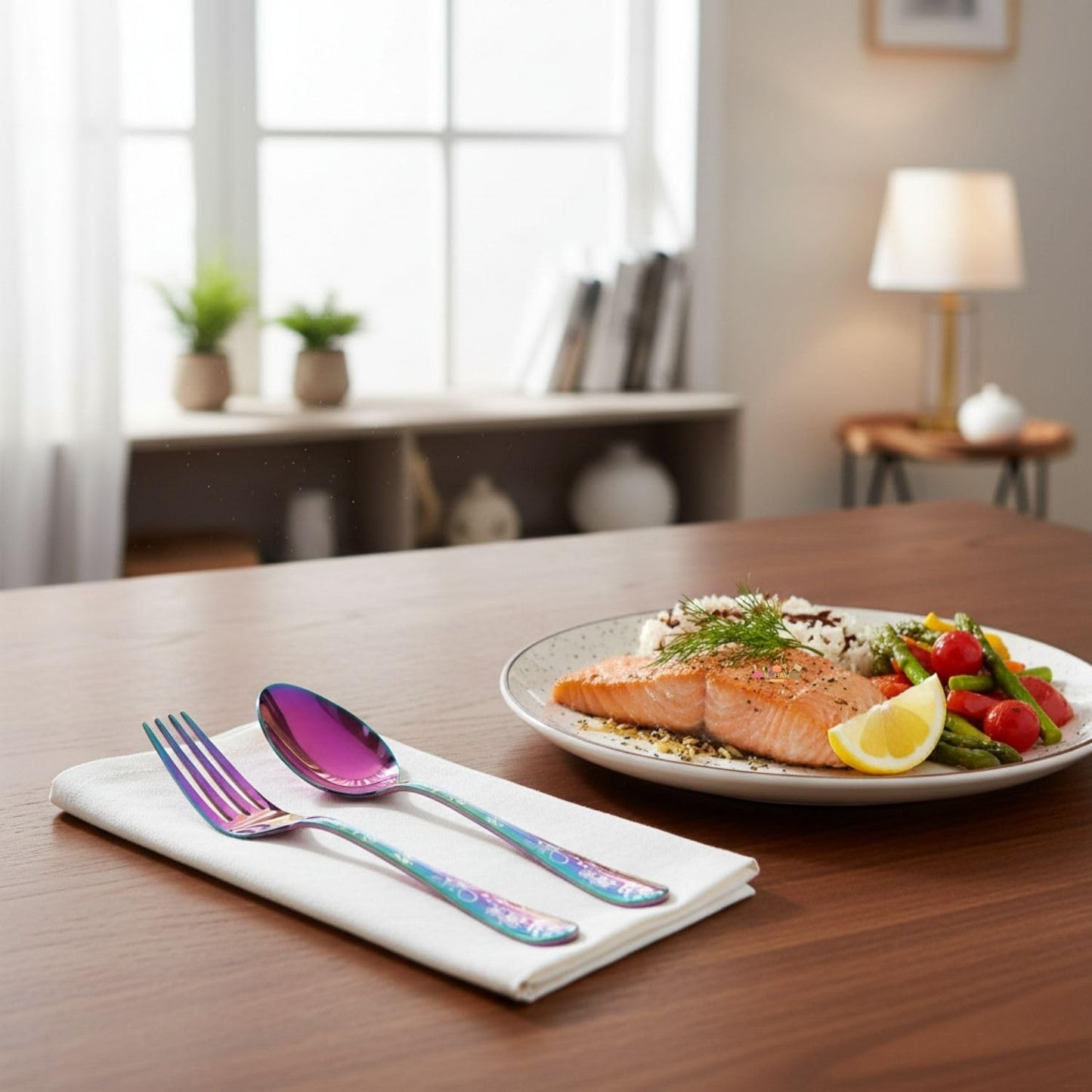 Dinner Fork Spoon Floral Design