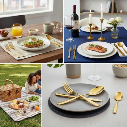 Premium Cutlery Set Mirror Design