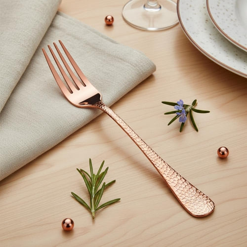 Rosegold Dinner Fork Hammer Design