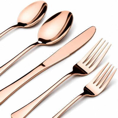 Rosegold Premium Cutlery Set Mirror Design