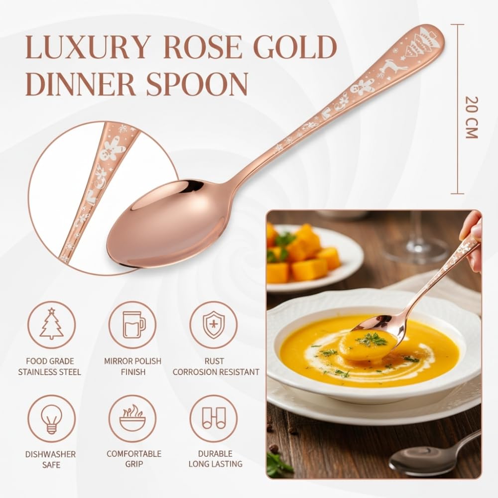 Manishaware Christmas Stainless Steel Cutlery Set