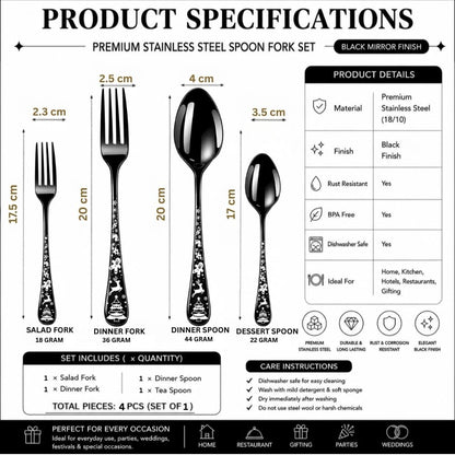 Essential Cutlery Set Festive Design