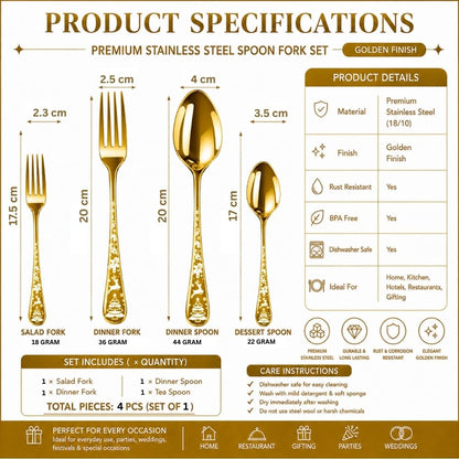 Essential Cutlery Set Festive Design