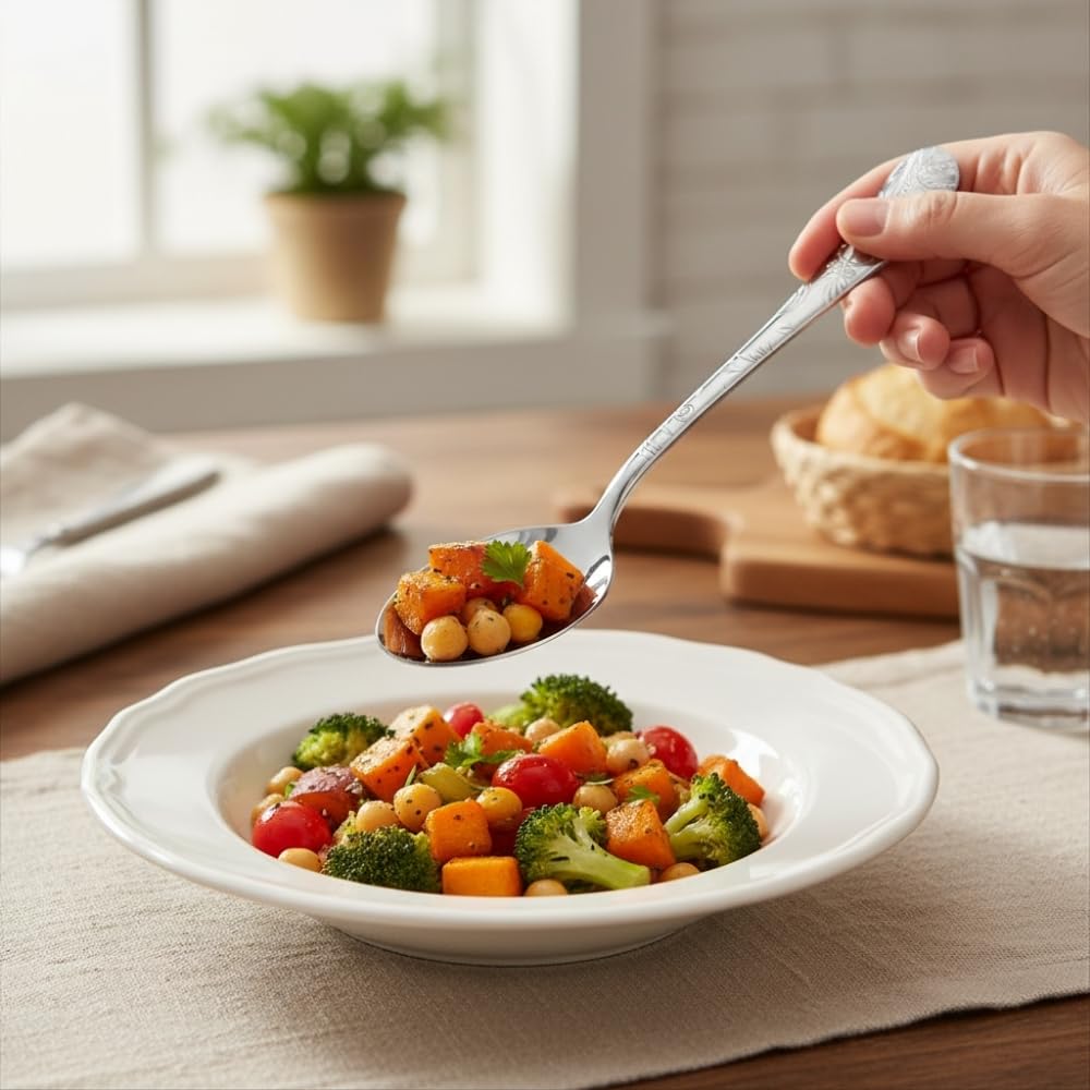 Manishaware Floral Stainless Steel Cutlery Set