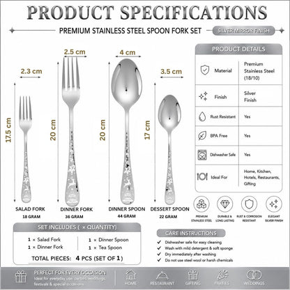Essential Cutlery Set Festive Design