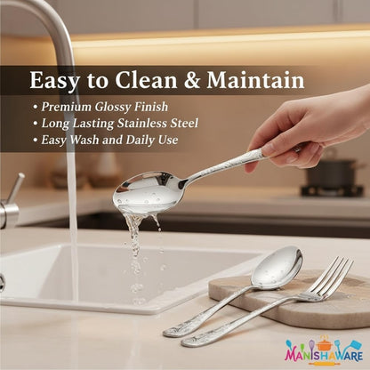 Essential Cutlery Set Floaral Design
