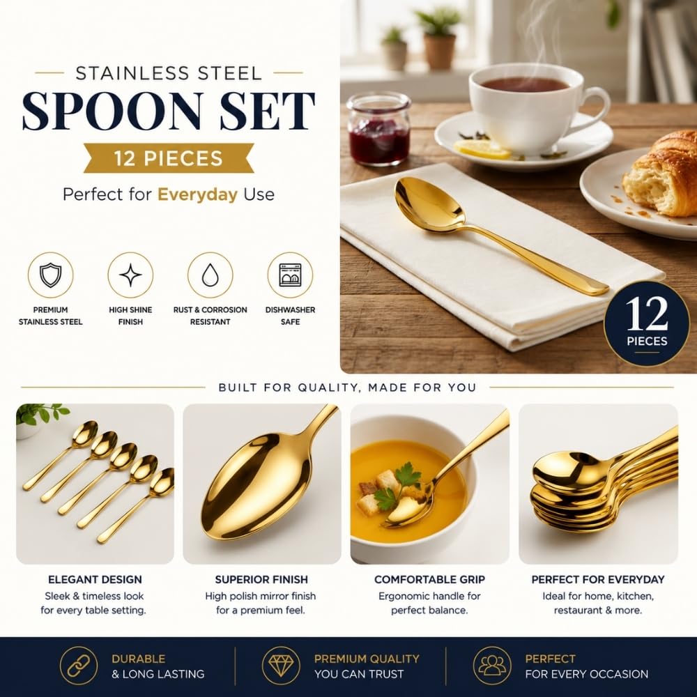 Manishaware Mirror Polished Stainless Steel Cutlery Set