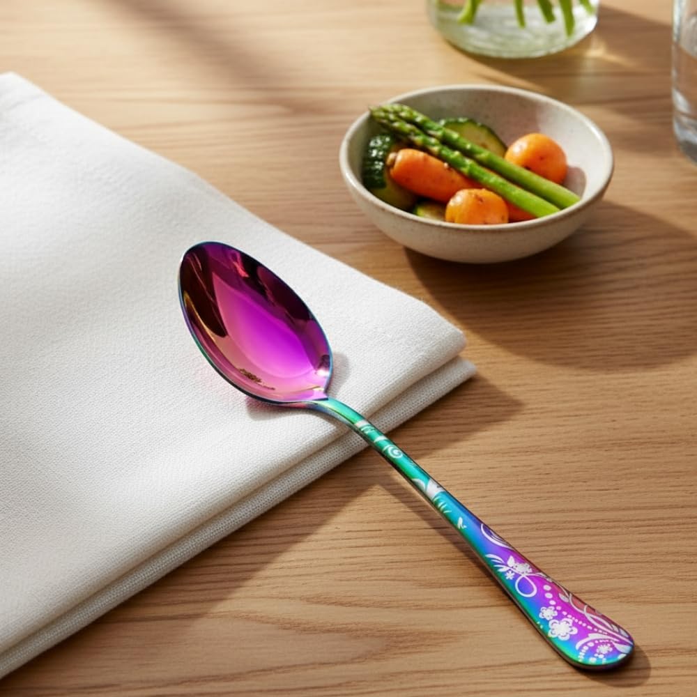 Manishaware Floral Stainless Steel Cutlery Set