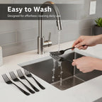 Black fork set with Mirror finish handles, 24 Pcs, a perfect wedding, housewarming, corporate and festival gift