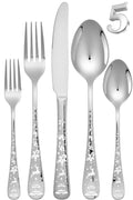 Silver Festive design premium cutlery set in 18/10 stainless steel, a perfect wedding, housewarming, corporate and festival gift