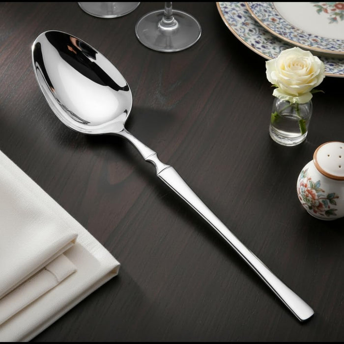 Silver Elegant Dinner Spoon Set (Stainless Steel)