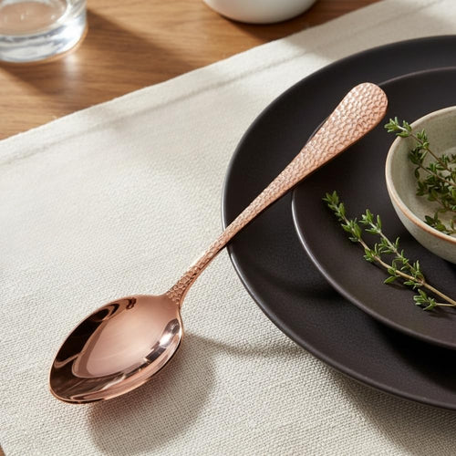Rosegold Dinner Spoon Hammer Design