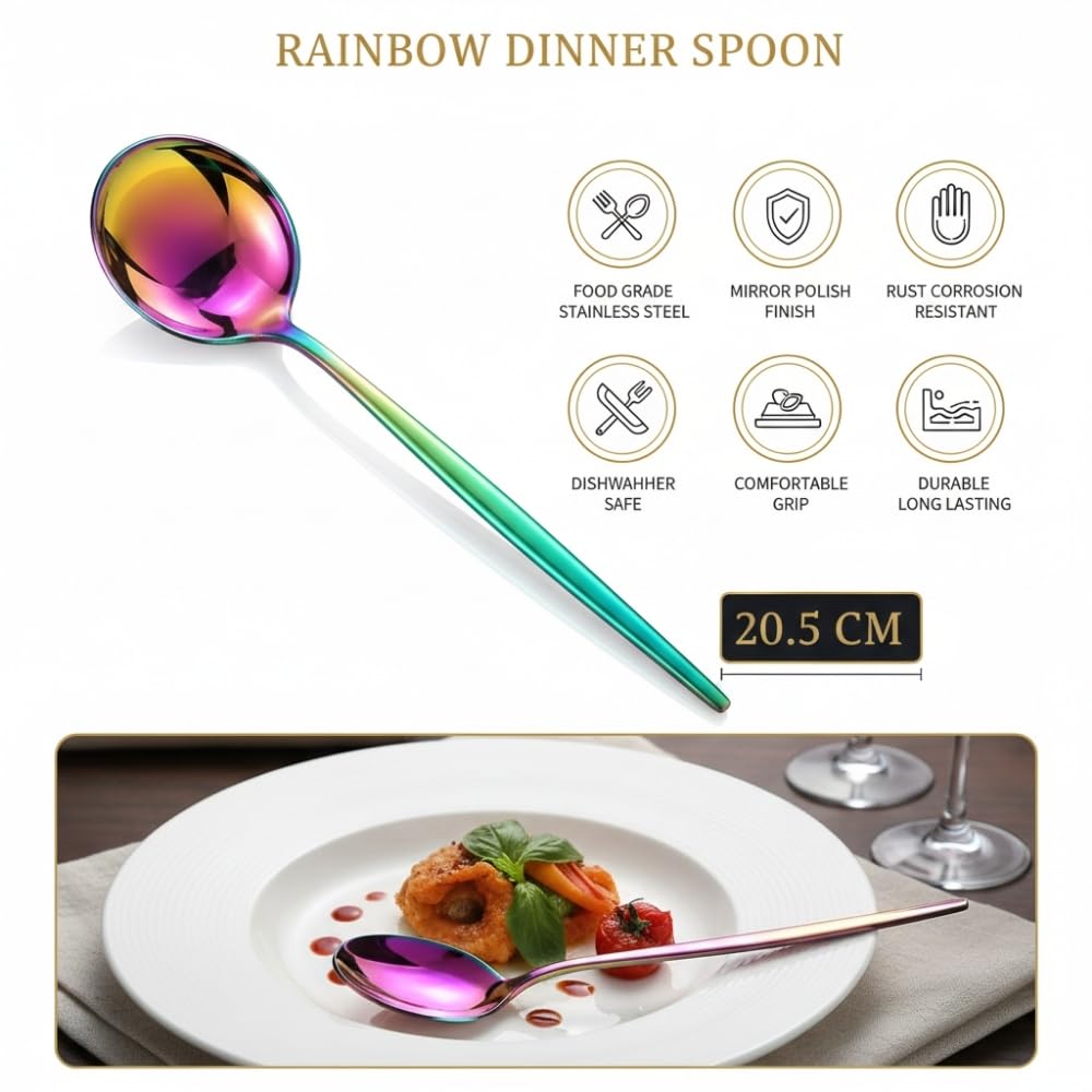 Manishaware Slim Handle Stainless Steel Cutlery Set