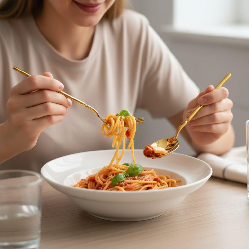 Gold Elegant spoon and fork set, everyday stainless steel