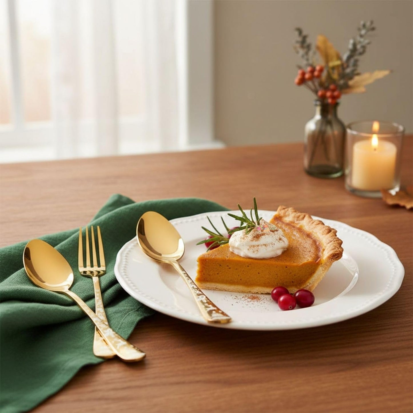Dinner Fork Spoon Festive Design