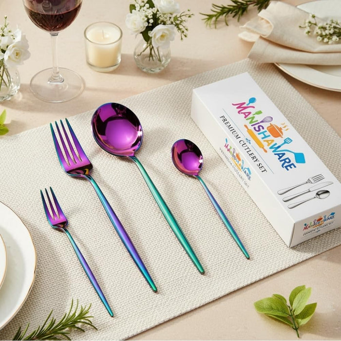 Rainbow Essential Cutlery Set Slim Design