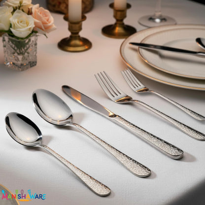Premium Cutlery Set Hammer Design