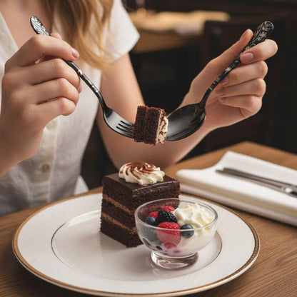 Dinner Fork Spoon Floral Design