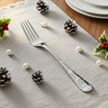 Manishaware 24 Pcs SILVER Christmas Stainless Dinner Steel Fork set for Kitchen or Dining Table