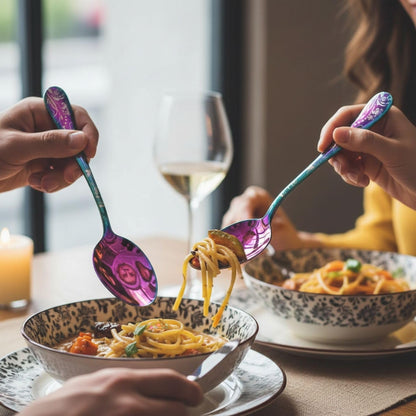 Dinner Fork Spoon Floral Design