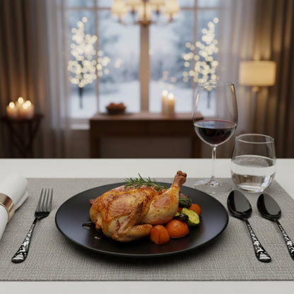 Dinner Fork Spoon Festive Design