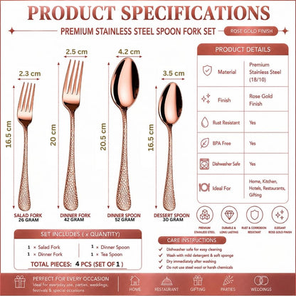 Essential Cutlery Set Hammer Design