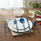 Blue Slim premium cutlery set, rust resistant stainless steel, a perfect wedding, housewarming, corporate and festival gift