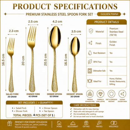 Essential Cutlery Set Hammer Design