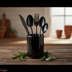 Black Mirror cutlery set, 24 Pcs family pack, a perfect wedding, housewarming, corporate and festival gift