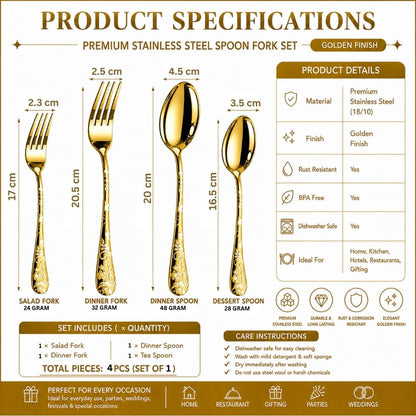 Essential Cutlery Set Floaral Design