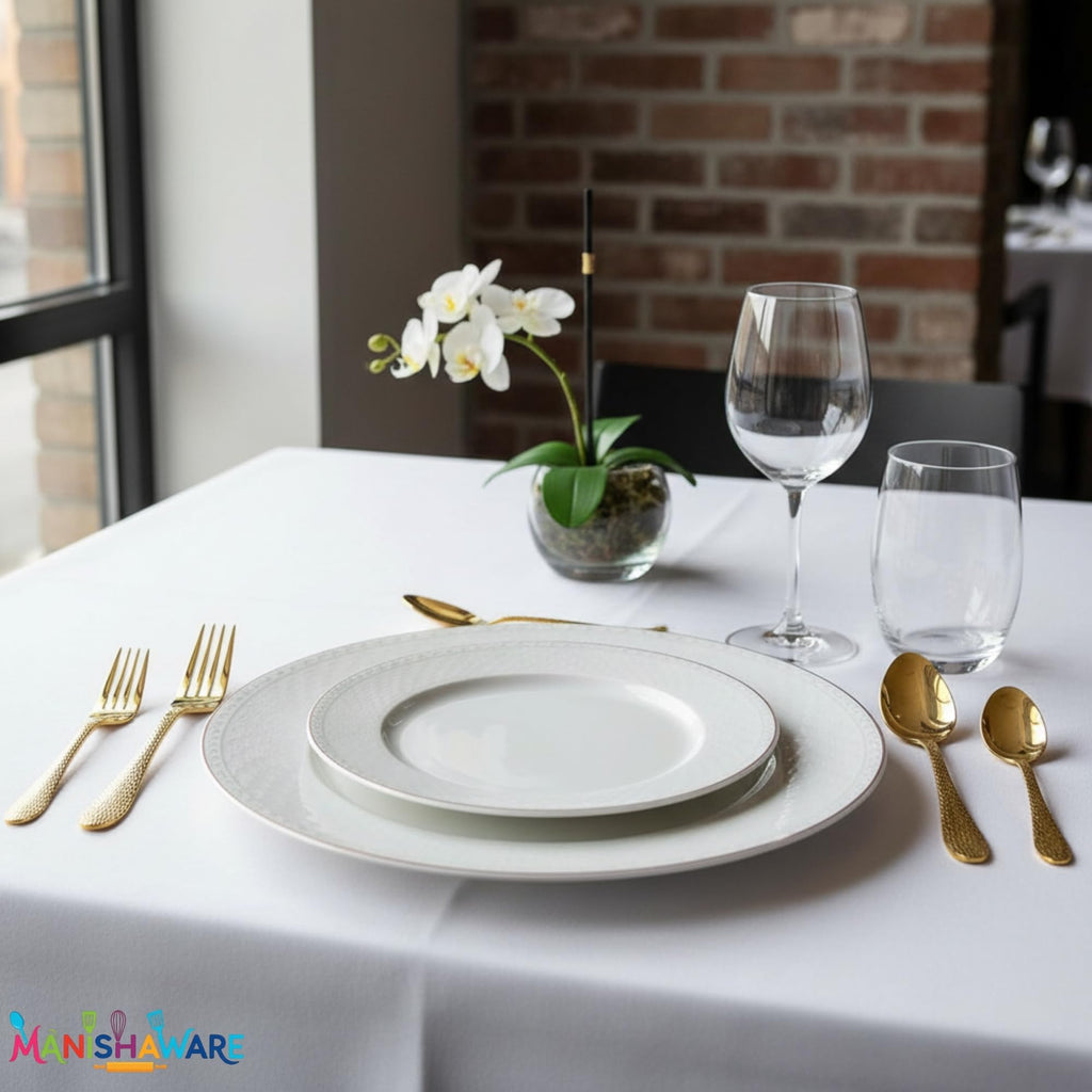 Gold Hammer premium cutlery set, 30 Pcs, dishwasher safe, a perfect wedding, housewarming, corporate and festival gift