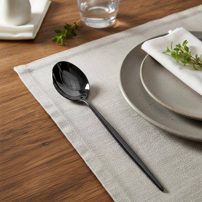 Black Dinner Spoon Slim Design