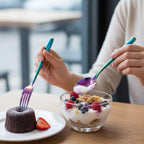 Rainbow spoon and fork combo with Mirror finish handles, a perfect wedding, housewarming, corporate and festival gift