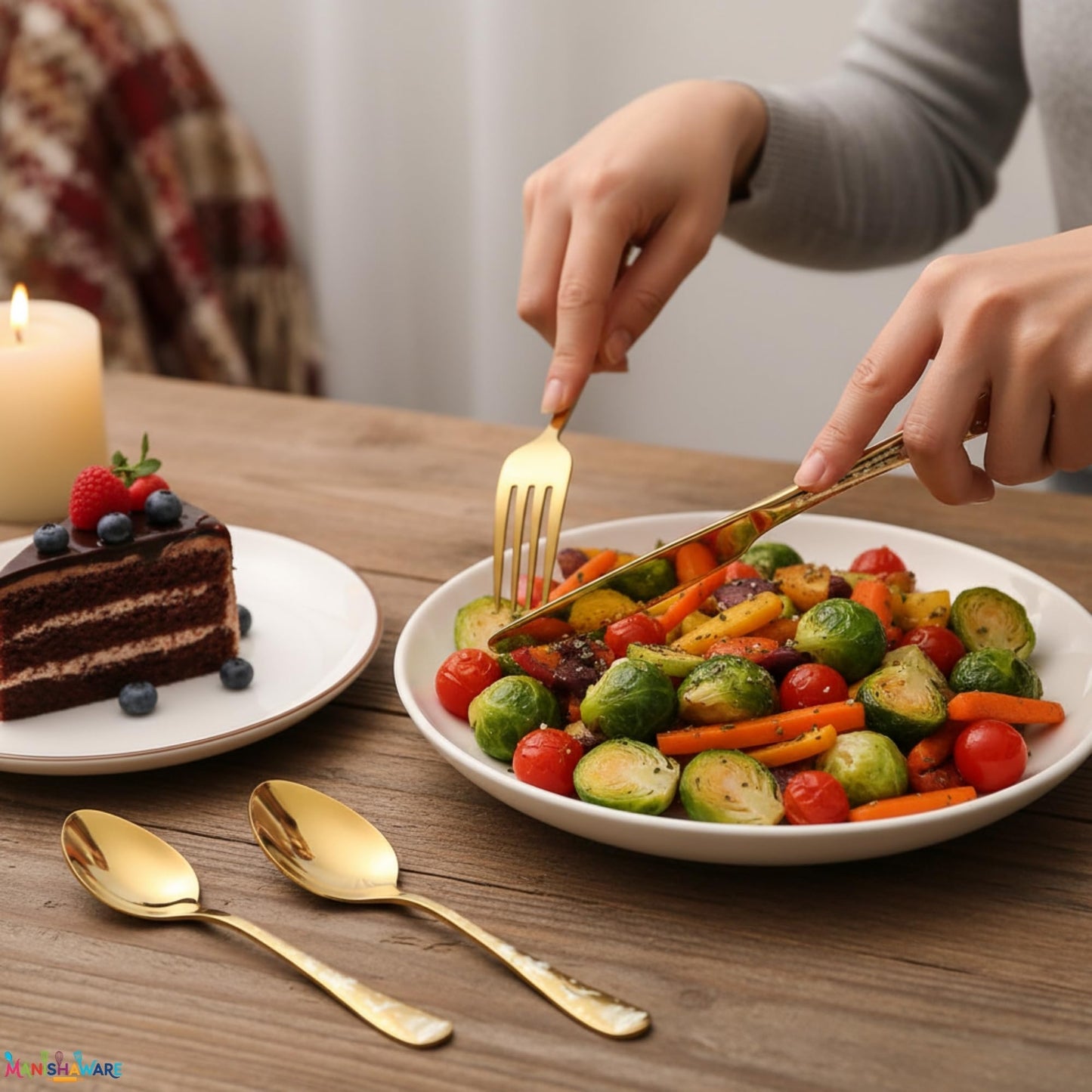 Premium Cutlery Set Festive Design