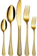 Gold Hammer design premium cutlery set in 18/10 stainless steel, a perfect wedding, housewarming, corporate and festival gift