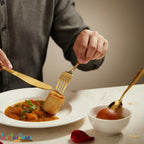 Gold Mirror cutlery set, 24 Pcs, dishwasher safe, a perfect wedding, housewarming, corporate and festival gift