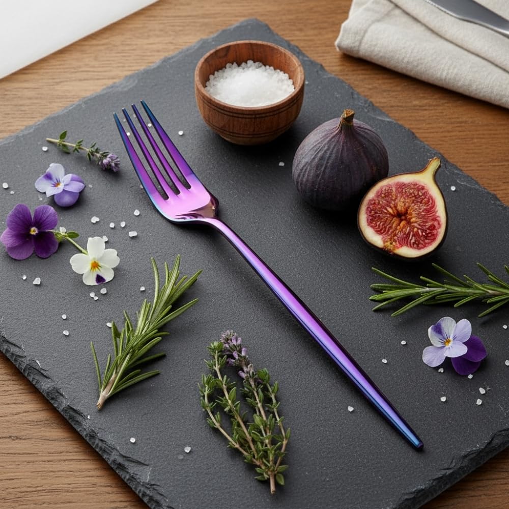 Pink Slim fork set, rust resistant stainless steel, a perfect wedding, housewarming, corporate and festival gift