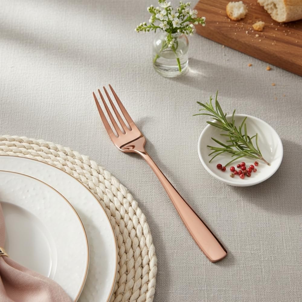 Rosegold Dinner Fork Mirror Design