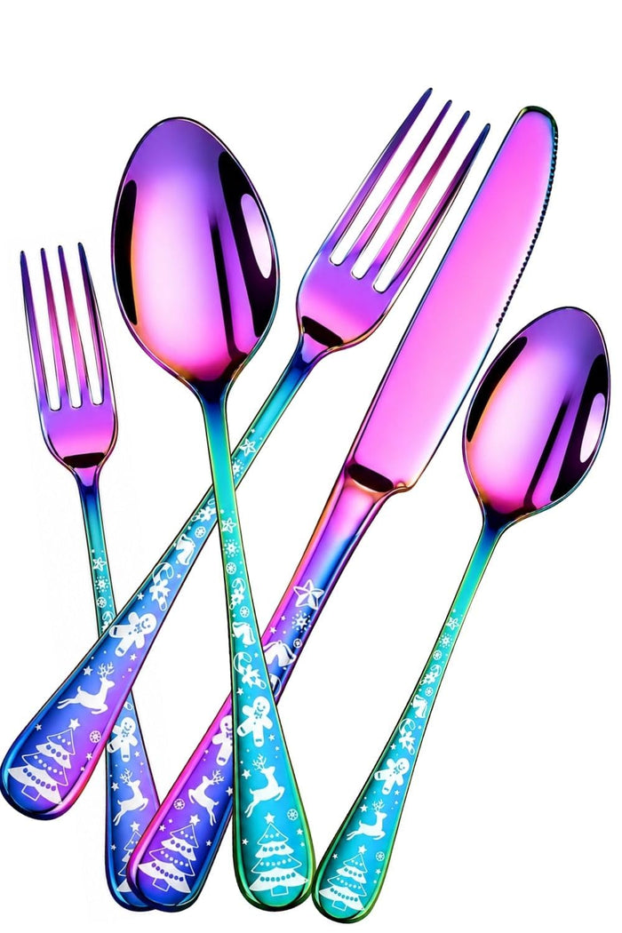 Rainbow Premium Cutlery Set Festive Design