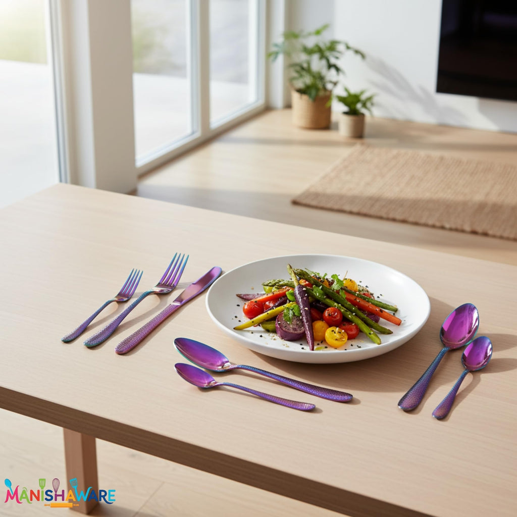 Rainbow Hammer premium cutlery set, rust resistant stainless steel, a perfect wedding, housewarming, corporate and festival gift