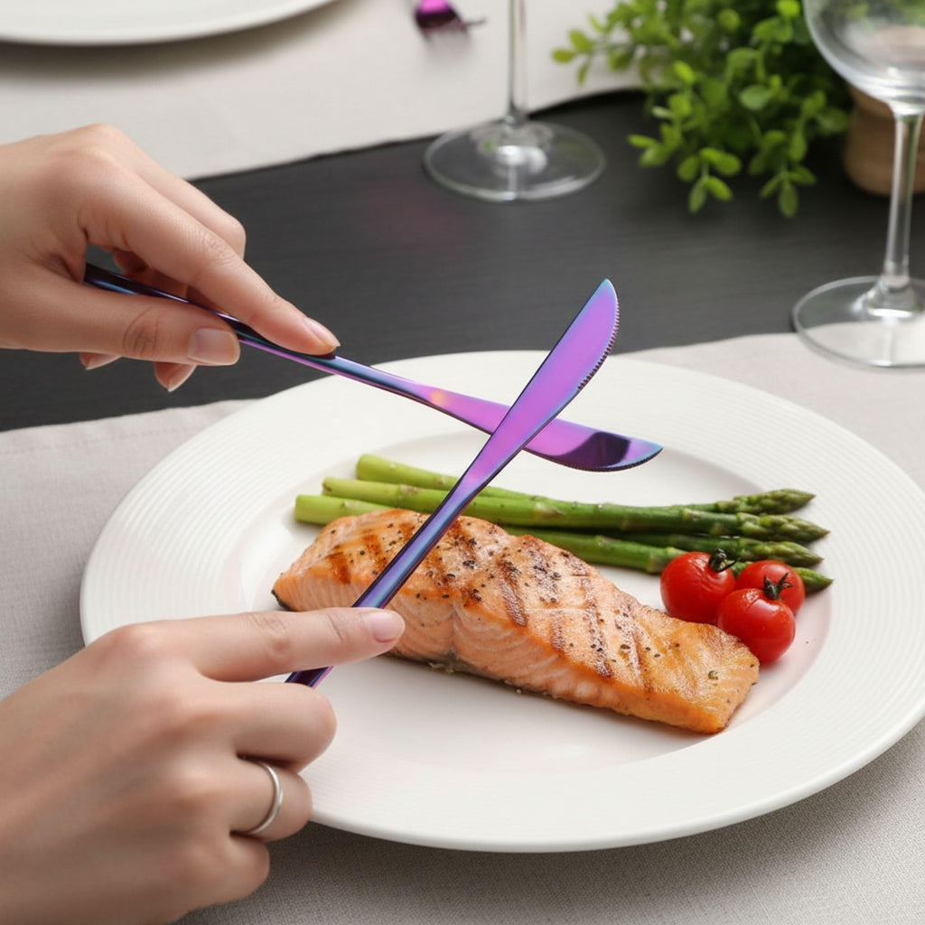 Pink Slim premium cutlery set, 30 Pcs family pack, a perfect wedding, housewarming, corporate and festival gift