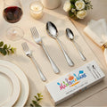 Manishaware Classic Silver 16 Pcs Stainless Steel Cutlery Set for Dining Table, Dishwasher Safe Glossy Flatware (Perfect Spoon Fork Set)