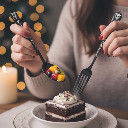 Dinner Fork Spoon Festive Design
