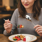 Silver spoon and fork combo with Mirror finish handles, a perfect wedding, housewarming, corporate and festival gift