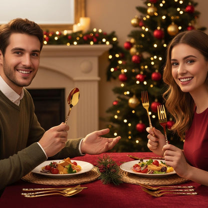 Dinner Fork Spoon Festive Design